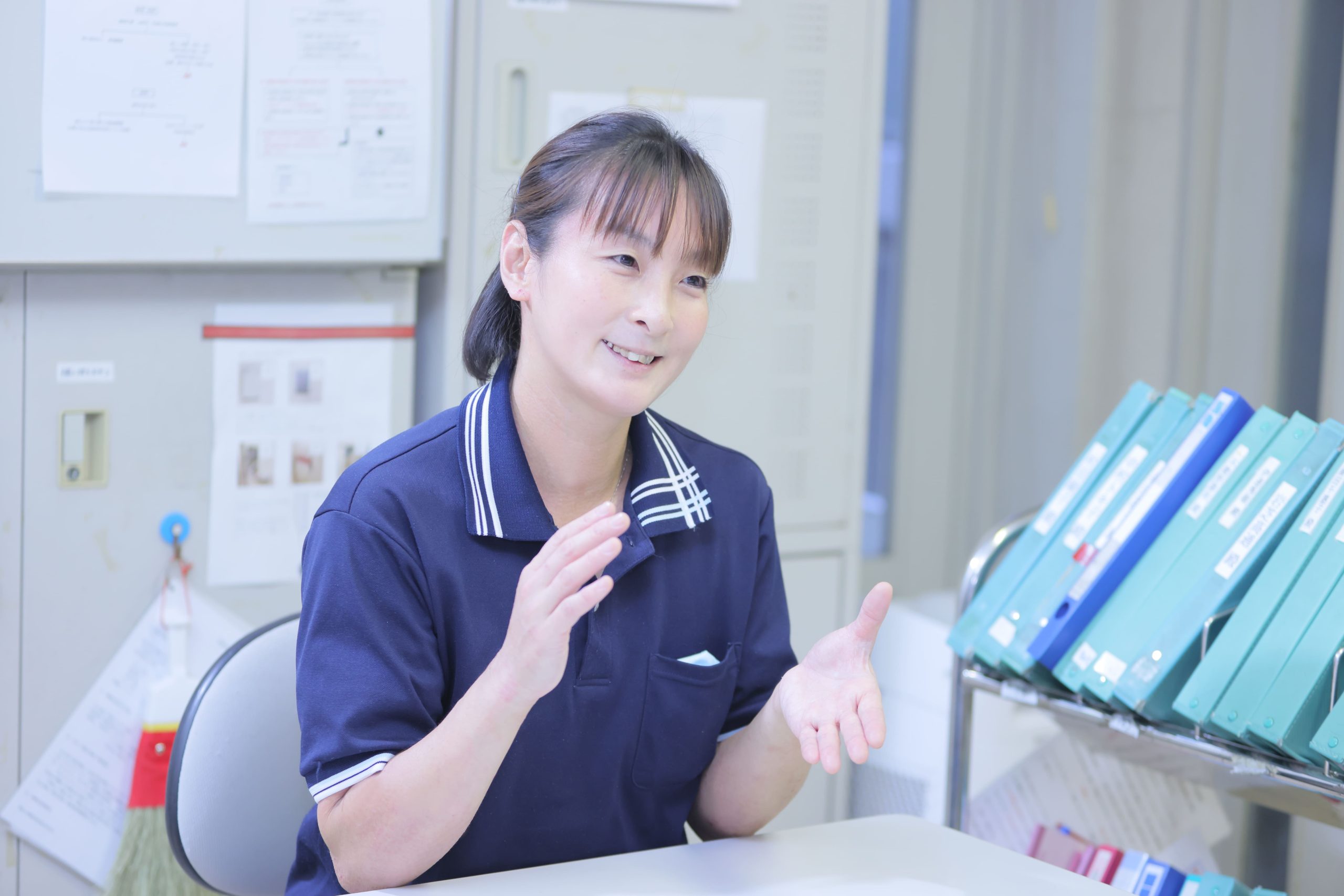 大阪市福島区・野田駅前にある都市型特別養護老人ホームグリーン野田で働く介護職員